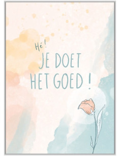 Een traan rolt over haar...