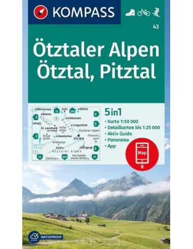 KOMPASS Wanderkarte 43 Ötztaler Alpen, Ö