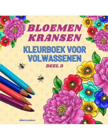 Bloemenkransen kleurboek voor volwassene
