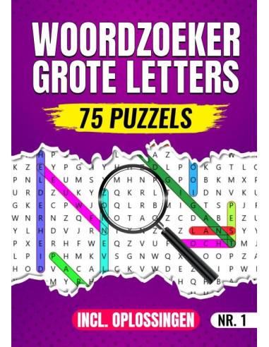 Woordzoeker Grote Letters, 75 Puzzels In