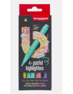 Highlighters droog 4 pastel