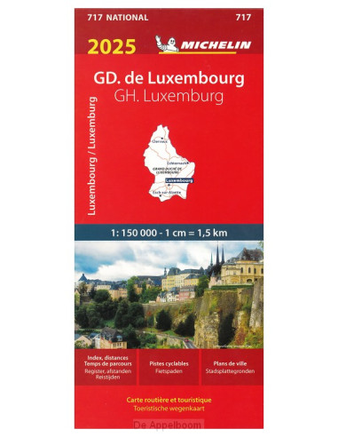 MICHELIN WEGENKAART 717 GH LUXEMBURG 202