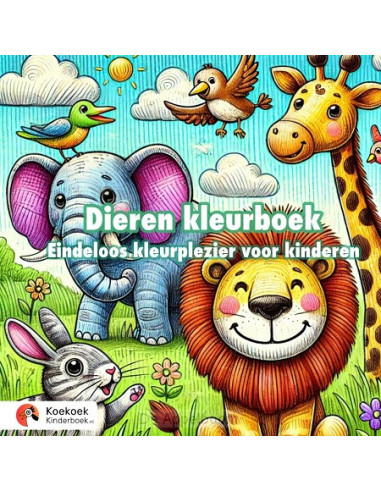 Dieren kleurboek voor kinderen (4-8 jaar
