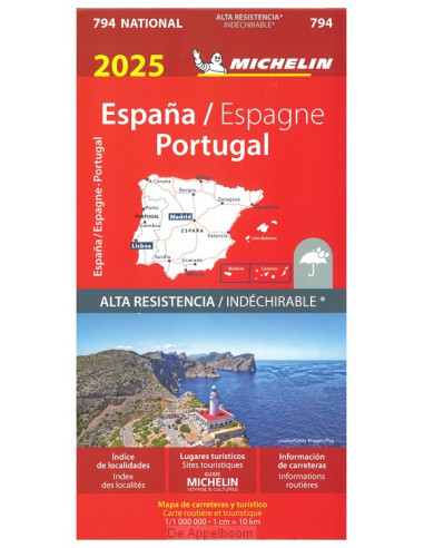 Michelin 794 Spanje, Portugal scheurvast