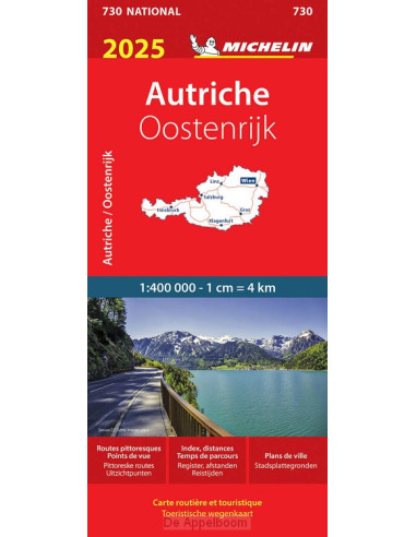 Michelin Wegenkaart 730 Oostenrijk 2025
