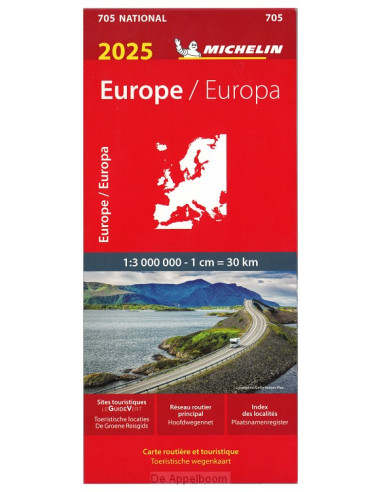 Michelin Wegenkaart 705 Europa 2024