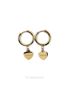 Oorbel ring Beloved goud