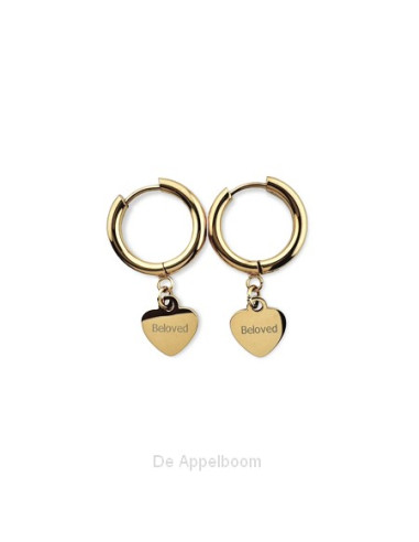 Oorbel ring Beloved goud