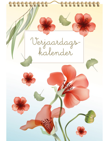 Verjaardagskalender Transparent Flowers
