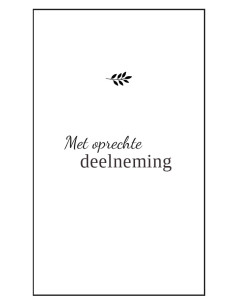 Map wenskaart rouw grijs