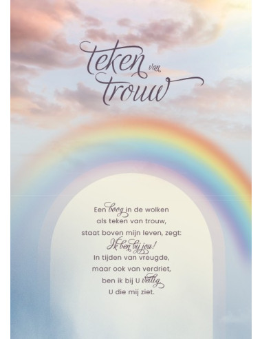 Canvas op hout Teken van Trouw