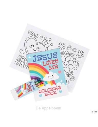 Jesus loves me coloring book& crayons