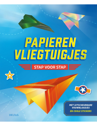 Papieren vliegtuigjes - stap voor stap