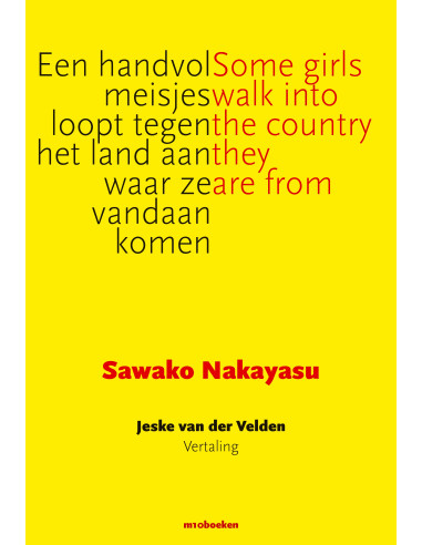 Een handvol meisjes loopt tegen het land