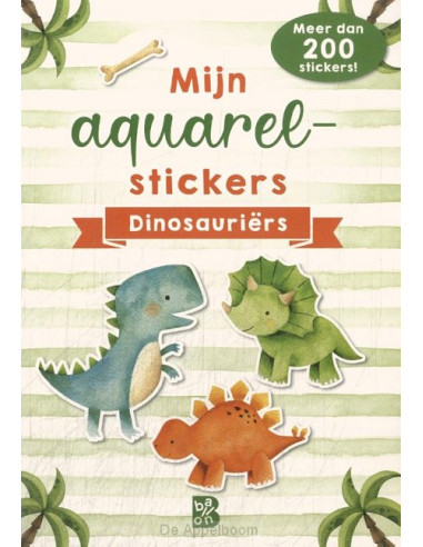 Mijn aquarelstickers dinosauriërs
