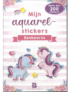 Mijn aquarelstickers eenhoorns