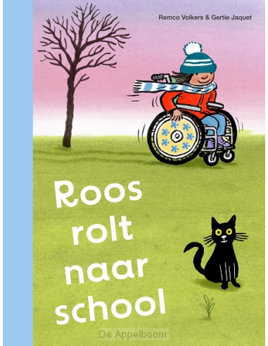 Roos rolt naar school