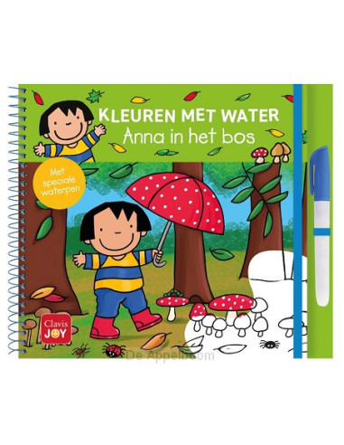Kleuren met water. Anna in het bos