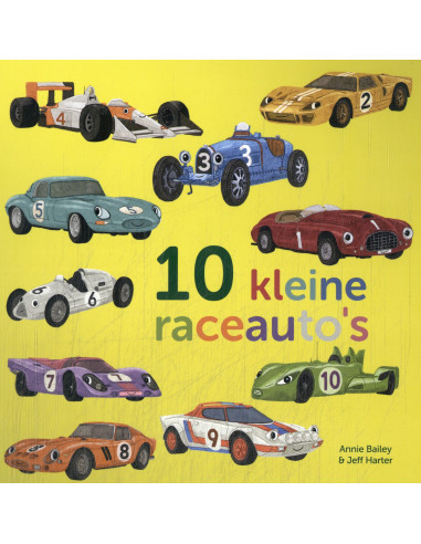 Tien kleine raceauto's