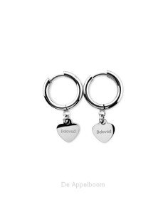 Oorbel ring Beloved zilver