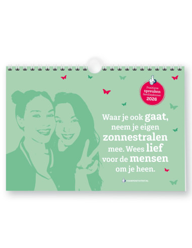 Familieplanner positieve spreuken 2026