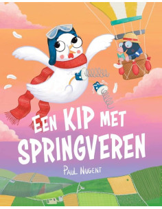 Een kip met springveren