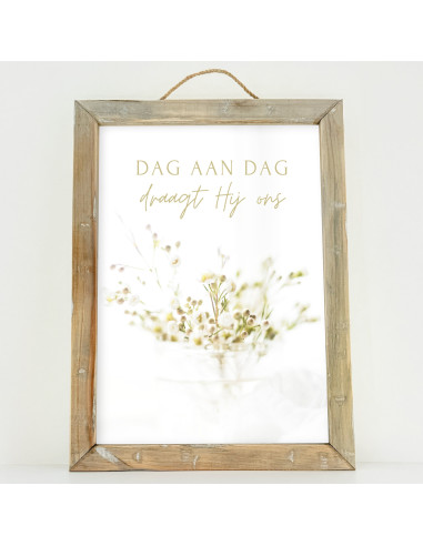 Schilderij A4 Dag aan dag draagt Hij ons