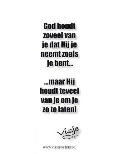 Boekenlegger visje God houdt zoveel van