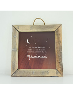 Schilderij Square Hij zal...