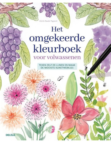Omgekeerde kleurboek voor volwassene