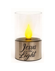 Solarlamp geel Jesus is the...