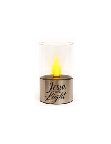 Solarlamp geel Jesus is the light