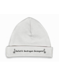 Babymutsje wit/zwart 62-68...