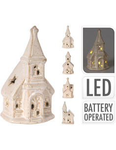 Led light figurine churches...