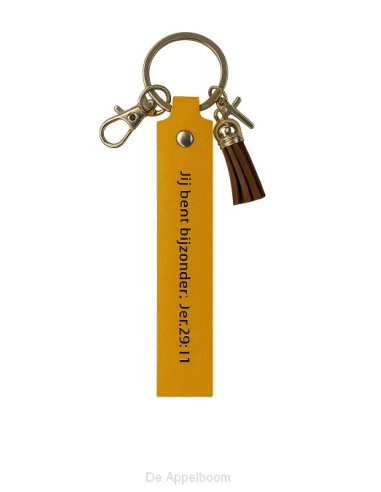 Sleutelhanger kunstleer Jij bent bijzond