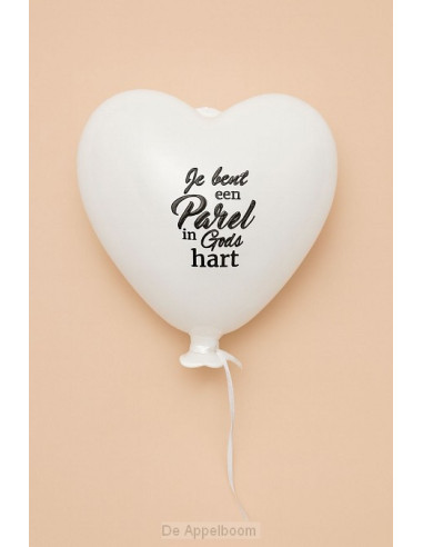 Glazen ballonhart Parel in Gods Hart
