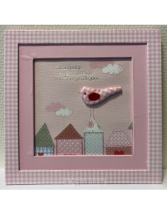 Schilderij baby roze God...