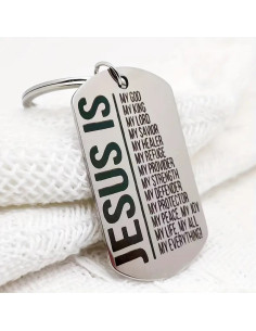 Keyring Metal ID Tag Jesus is