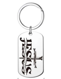 Keyring Metal ID Tag Jesus...