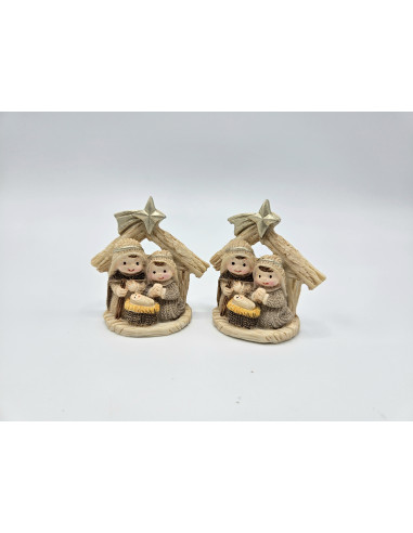 Nativity Holy Family/Star 6,5cm
