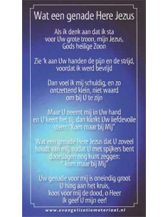 Kaart wat een genade Here...