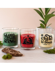 Candle in glas Nativity