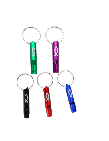 Aluminium fluitje Ichtus assortie