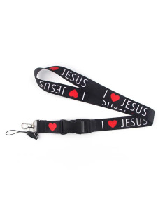 Lanyard Black   I love Jesus