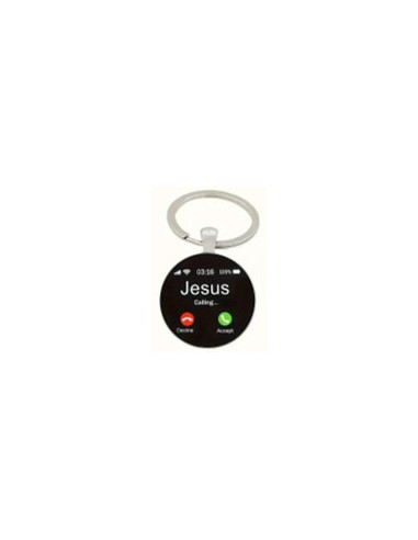 Keyring Metal/Epoxy Jesus calling
