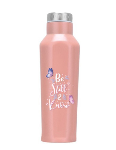 Thermos Bottle Be still & Know Pink