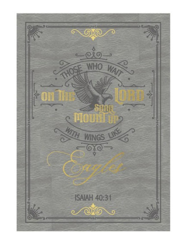 Lux leather journal Wagles Isaiah 40:31