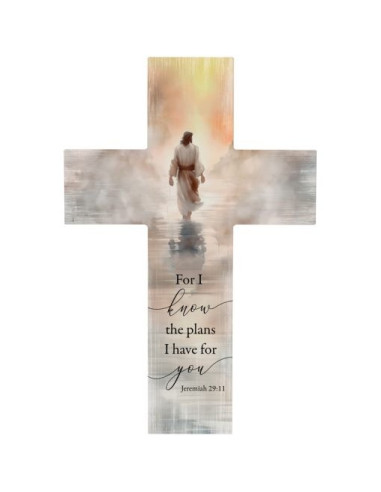 Wall Cross 35,6x23,5cm For I know the pl