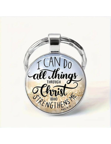Keyring metal/epoxy I can do all things