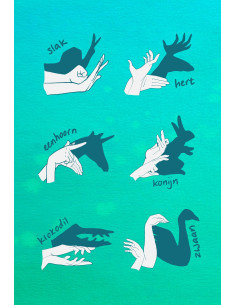 Kaart schaduw handen